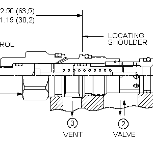 LODB-XDN Sun Hydraulics Logic Element Valve – installation dimensions drawing, cavity T-11A