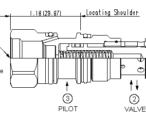 LODB8-DN Sun Hydraulics Logic Element Valve – installation dimensions drawing, cavity T-11A