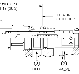 LODC-XDN Sun Hydraulics Logic Element Valve – installation dimensions drawing, cavity T-11A