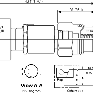 LOECZ-DN Sun Hydraulics Position Indication Valve – installation dimensions drawing, cavity T-2A