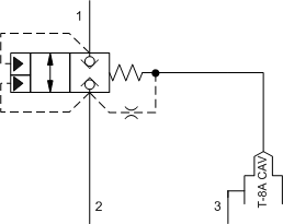 LOFB8 – Vent-to-open, spring-biased closed, unbalanced poppet logic element with pilot source from port 2 and integral T-8A control cavity – LO_B-8 LOFB8-DN Sun Hydraulics Logic Element Valve – hydraulic schematic symbol