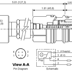 LOGCZ-DN Sun Hydraulics Position Indication Valve – installation dimensions drawing, cavity T-17A