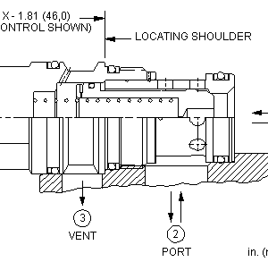 LOHA-XDN Sun Hydraulics Logic Element Valve – installation dimensions drawing, cavity T-17A