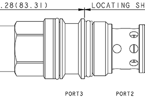 LOHDL-DN Sun Hydraulics Logic Element Valve – installation dimensions drawing, cavity T-17A