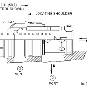LOJA-XDN Sun Hydraulics Logic Element Valve – installation dimensions drawing, cavity T-19A