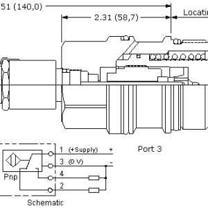LOJOZ-DN Sun Hydraulics Position Indication Valve – installation dimensions drawing, cavity T-19A