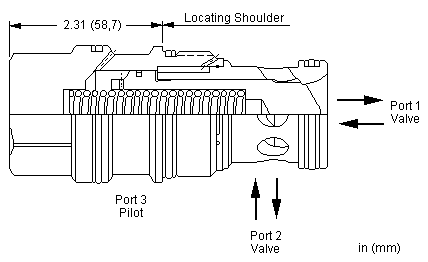 LOKC-XDN Sun Hydraulics Logic Element Valve – installation dimensions drawing, cavity T-19AU