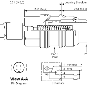 LOKCZ-DN Sun Hydraulics Position Indication Valve – installation dimensions drawing, cavity T-19AU