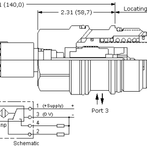 LOKOZ-DN Sun Hydraulics Position Indication Valve – installation dimensions drawing, cavity T-19AU