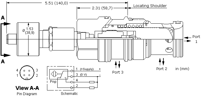 LOKOZ-DN Sun Hydraulics Position Indication Valve – installation dimensions drawing, cavity T-19AU