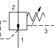 LPFCL – Tuneable, normally open modulating element – LP_C-L LPFCL-DN Sun Hydraulics Modulating Spool Valve – hydraulic schematic symbol