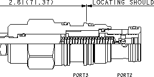 LPFCL-DN Sun Hydraulics Modulating Spool Valve – installation dimensions drawing, cavity T-2A