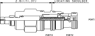 LPFCL-DN Sun Hydraulics Modulating Spool Valve – installation dimensions drawing, cavity T-2A