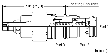 LRFCL-DN Sun Hydraulics Modulating Spool Valve – installation dimensions drawing, cavity T-2A