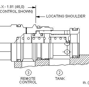 LRHA-XHN Sun Hydraulics Modulating Spool Valve – installation dimensions drawing, cavity T-17A