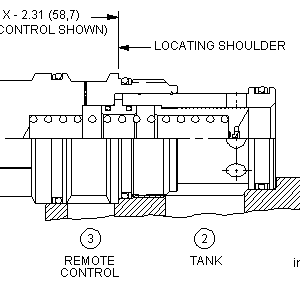 LRJA-XHN Sun Hydraulics Modulating Spool Valve – installation dimensions drawing, cavity T-19A