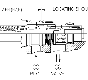 MBEBX-KN Sun Hydraulics Counterbalance Valve – installation dimensions drawing, cavity T-2A