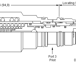 MBEP-DHN Sun Hydraulics Counterbalance Valve – installation dimensions drawing, cavity T-2A
