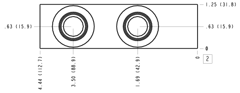 MNJ Sun Hydraulics Ninety degree Line mount manifold drawing