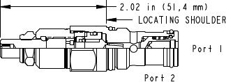 NCCB – Fully adjustable needle valve with reverse flow check – NCCBLCN_2d25 NCCBLCN Sun Hydraulics Needle Valve – 2D outline drawing