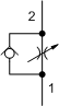 NCCB – Fully adjustable needle valve with reverse flow check – NC__ NCCB-LCN Sun Hydraulics Needle Valve – hydraulic schematic symbol