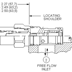NCCB-LCN Sun Hydraulics Needle Valve – installation dimensions drawing, cavity T-13A