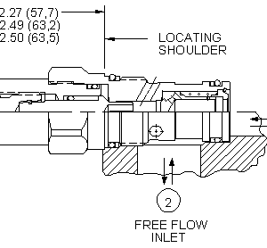 NCCD-LAN Sun Hydraulics Needle Valve – installation dimensions drawing, cavity T-13A