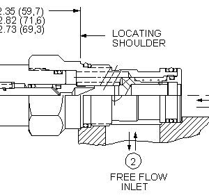NCEB-LCN Sun Hydraulics Needle Valve – installation dimensions drawing, cavity T-5A