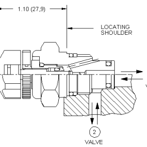NFAB-KXN Sun Hydraulics Needle Valve – installation dimensions drawing, cavity T-8A