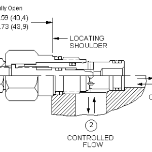 NFBC-LCN Sun Hydraulics Needle Valve – installation dimensions drawing, cavity T-162A