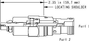 NFDC – Fully adjustable needle valve – NFDCLAN_2d25 NFDCLAN Sun Hydraulics Needle Valve – 2D outline drawing