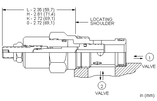 NFDD-LGN Sun Hydraulics Needle Valve – installation dimensions drawing, cavity T-5A