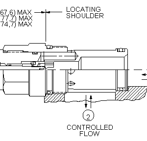 NFEC-LEN Sun Hydraulics Needle Valve – installation dimensions drawing, cavity T-16A