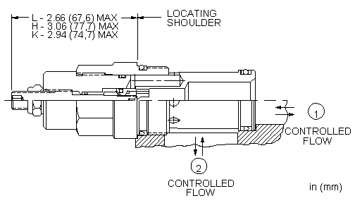NFEC-LEN Sun Hydraulics Needle Valve – installation dimensions drawing, cavity T-16A