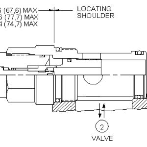 NFED-LHN Sun Hydraulics Needle Valve – installation dimensions drawing, cavity T-16A
