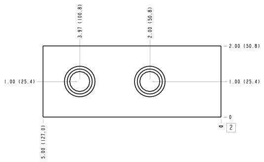 NMC Sun Hydraulics Ninety degree Line mount manifold drawing