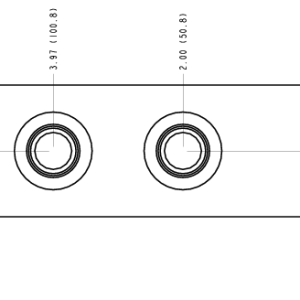 NMJ Sun Hydraulics Ninety degree Line mount manifold drawing