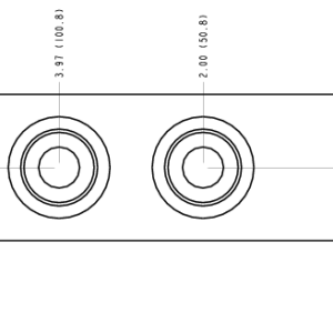 NMW Sun Hydraulics Ninety degree Line mount manifold drawing