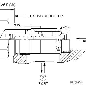 NQEB-XAN Sun Hydraulics Air bleed and start-up Valve – installation dimensions drawing, cavity T-3A