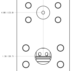 P45 Sun Hydraulics Ninety degree with reverse flow check - reducing Line mount manifold drawing