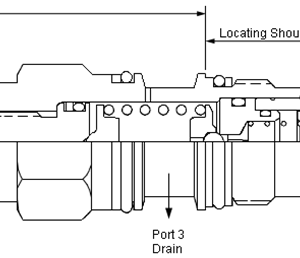 PBDB-LAN Sun Hydraulics Reducing Valve – installation dimensions drawing, cavity T-11A