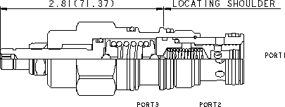 PBFF – Pilot-operated, pressure reducing valve with drilled piston orifice – PBFFLAN_2d25 PBFFLAN Sun Hydraulics Reducing Valve – 2D outline drawing