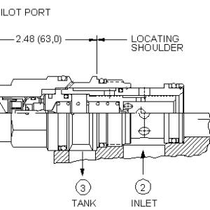 PBHC-BBN Sun Hydraulics Reducing Valve – installation dimensions drawing, cavity T-17A