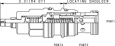PBHF – Pilot-operated, pressure reducing valve with drilled piston orifice – PBHFLAN_2d25 PBHFLAN Sun Hydraulics Reducing Valve – 2D outline drawing