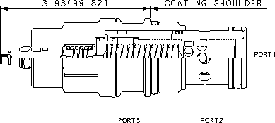 PBJF – Pilot-operated, pressure reducing valve with drilled piston orifice – PBJFLAN_2d25 PBJFLAN Sun Hydraulics Reducing Valve – 2D outline drawing