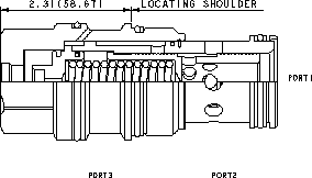 PBJF8-WN Sun Hydraulics Reducing Valve – installation dimensions drawing, cavity T-19A