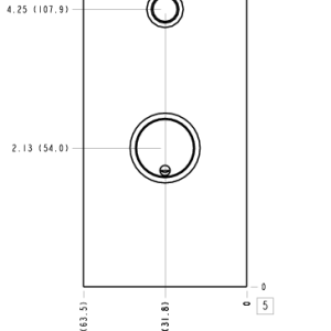 PGD Sun Hydraulics Four Port w/Shuttle Line mount manifold drawing