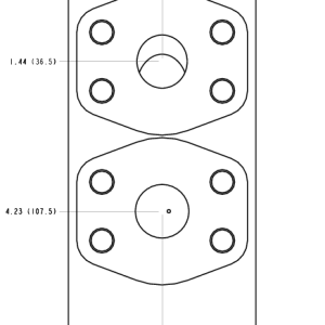 PM4 Sun Hydraulics Ninety degree Line mount manifold drawing