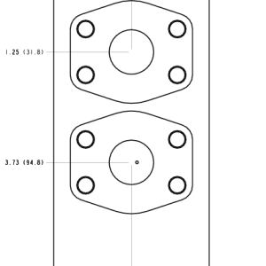 PMP Sun Hydraulics Ninety degree Line mount manifold drawing
