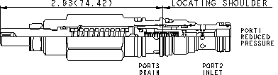 PPBB – Pilot-operated, pressure reducing/relieving valve – PPBBLAN_2d25 PPBBLAN Sun Hydraulics Reducing/Relieving Valve – 2D outline drawing